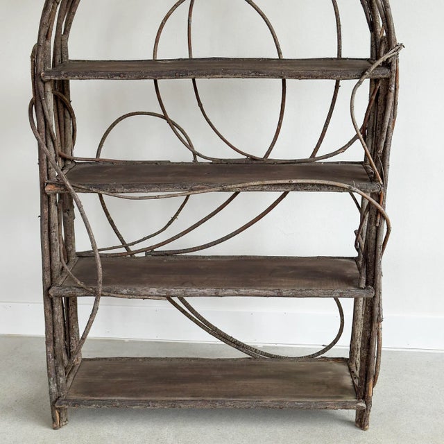 1980s Rustic Twig & Branch Bentwood Display Étagère For Sale In Seattle - Image 6 of 12