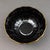 Mid 20th Century Jay Strongwater Brittany Black Porcelain 18k Gold Embellished Fluted Bowl For Sale In Miami - Image 6 of 8