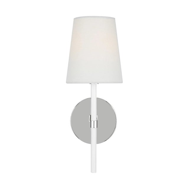 Visual Comfort Kate Spade by Visual Comfort Studio Monroe Single Sconce, Polished Nickel For Sale - Image 4 of 4
