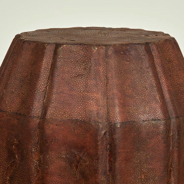 Vintage Pair of Shagreen Garden Seats or Stands For Sale - Image 4 of 11