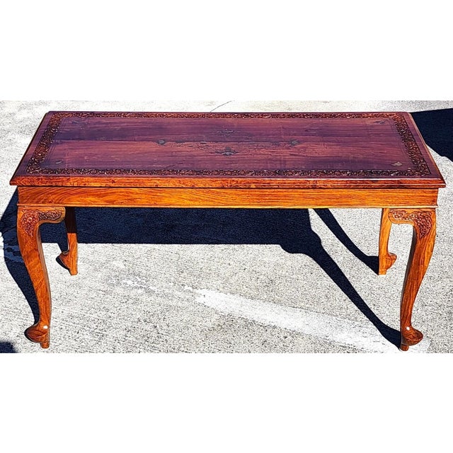 Mid 20th Century Mid Century Anglo Indian Walnut Coffee Table For Sale - Image 5 of 18