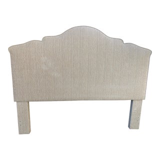 Early 21st Century Custom Transitional Upholstered King Headboard For Sale