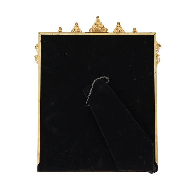 19th Century Relief Design Gilded Brass Picture Frame Marked For Sale In New York - Image 6 of 8