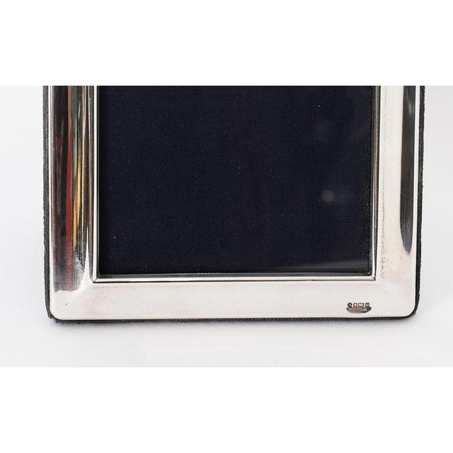 Vintage Sterling Silver Rectangular Portrait Photo Frame attributed to Carrs, 1990s For Sale - Image 3 of 8