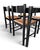 Carimate Dining Suite, in Rush and Black Ebony by Vico Magistretti for Habitat, 1964, Set of 5 For Sale - Image 12 of 15