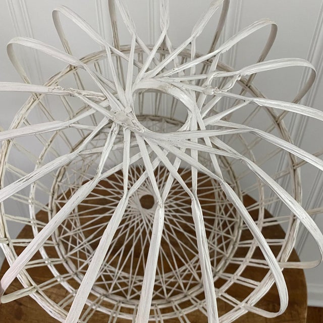 Plastic Vintage Mid-Century Spun Fiberglass Birdcage in the Style of Russel Woodard For Sale - Image 7 of 10