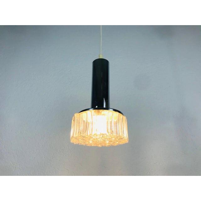 1970s 1970s Staff Chrome and Bubble Glass Hanging Lamp, Germany For Sale - Image 5 of 8