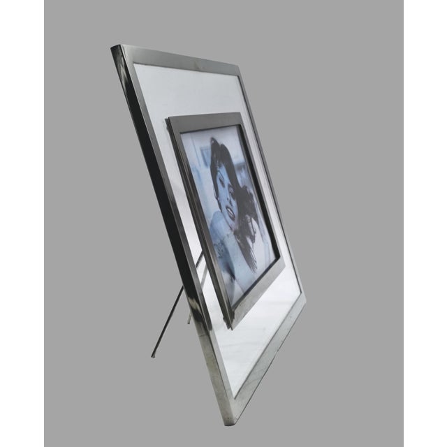 Acrylic Glass and Nickel-Plated Brass Photo Frame from Gabriella Crespi, Italy For Sale - Image 11 of 14