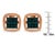 Early 21st Century Rose Plated Sterling Silver Rose Cut Treated Diamond Stud Earring (0.25 cttw, Blue Color, I2-I3 Clarity) For Sale - Image 5 of 5