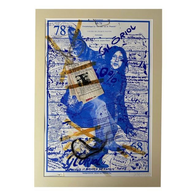 Wilfried Pas, Signed Screen Print, 1960s For Sale