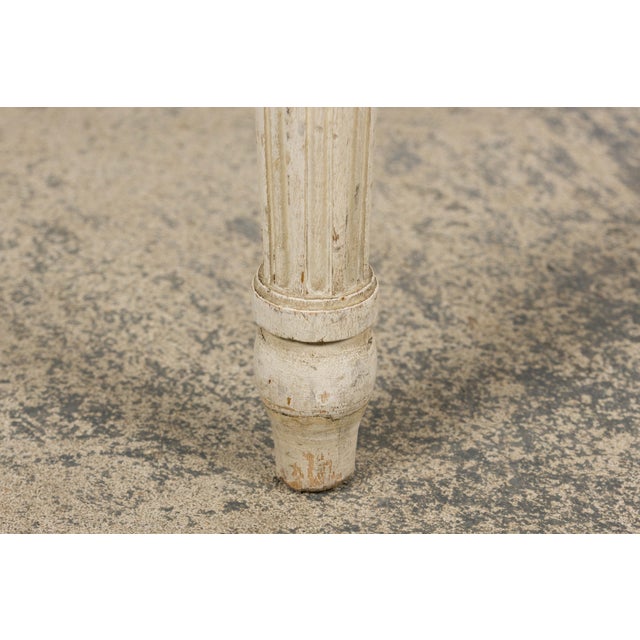 Antique French Louis XVI Style Painted Dining Chairs W/ Leopard Jacquard - Set of 6 For Sale - Image 17 of 18