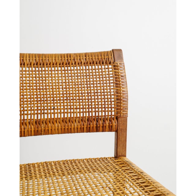Danish Mid Century Wood & Rattan BM-61 & BM-62 Dining Chairs by Børge Mogensen, 1960s, Set of 14 For Sale - Image 9 of 11