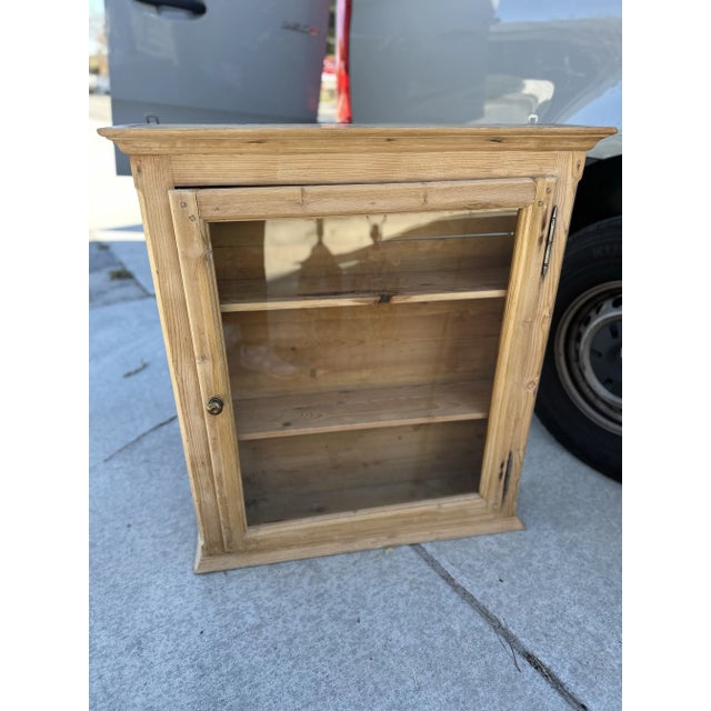 Farmhouse Vintage Pine Hanging Shelf For Sale - Image 3 of 8