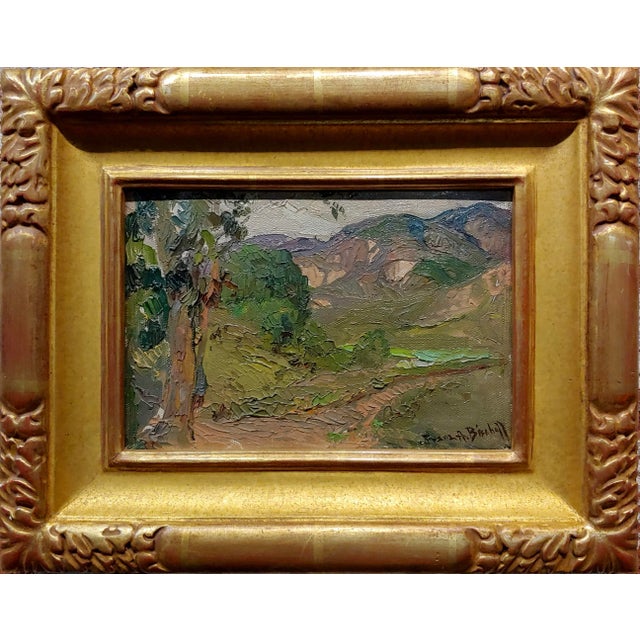 Franz Bischoff -View of Green Valley -c.1905 California Oil painting impressionist oil painting on canvasboard -signed-...