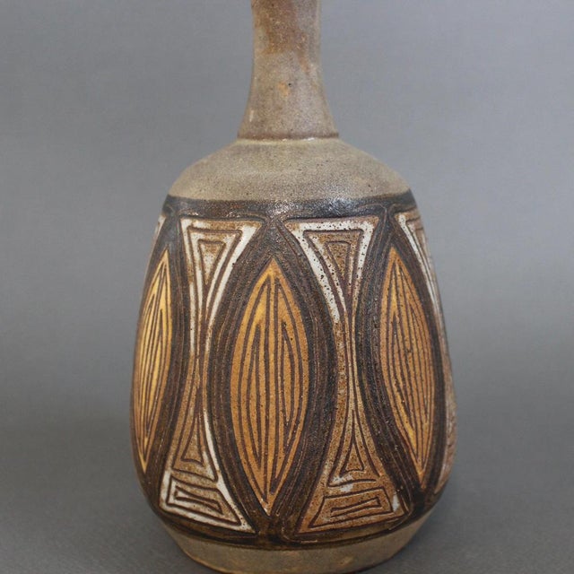 Ceramic Vintage French Ceramic Flower Vase by Alexandre Kostanda, 1960s For Sale - Image 7 of 14