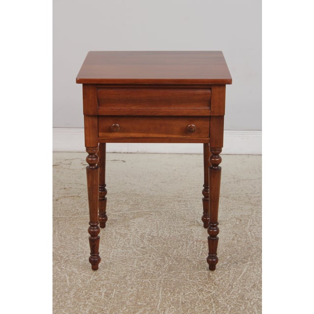 Age: Approx. 50 Years Old Details: Nice Turned Legs Solid Cherry Dovetailed Drawer Construction High Quality Construction...