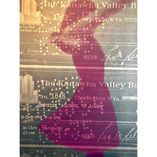 Joanne Seltzer, 1970s Pop Art "Dancing Lessons #2" Silver Silkscreen Mod Ballet Girl Print, 1978 For Sale - Image 4 of 9