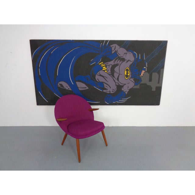 American Artist, Large Batman Street Art Image, Acrylic Painting on Hardboard, 1990s For Sale - Image 17 of 18