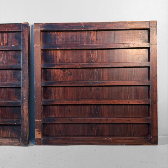 Japanese Wooden Wall Panels, 1890, Set of 2 For Sale - Image 5 of 18