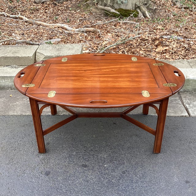 1990s Butlers Tray Table by Virginia Galleries for Henkel Harris For Sale In Atlanta - Image 6 of 12