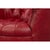 Wood Red Leather Barrel Back Chair For Sale - Image 7 of 11