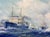 Vintage Original u.s. Navy Battle Ship Boat Air Force Seascape Oil Painting Army For Sale - Image 10 of 14