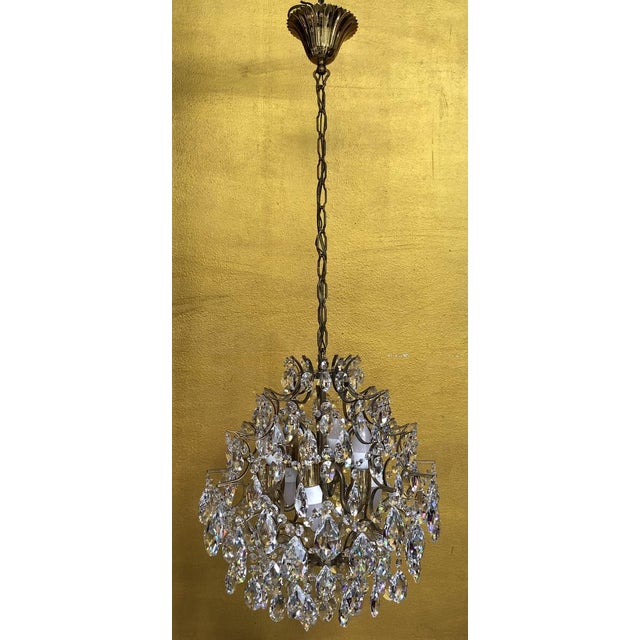 Vintage Chandelier in Lead Crystal, Italy, 1960s For Sale - Image 9 of 18