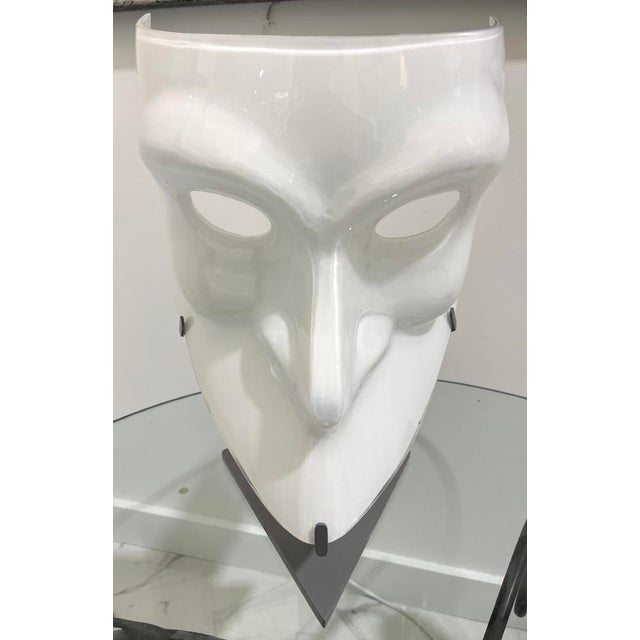 Price reduced $700. Now only $995! This lovely Bauta Venetian Mask table lamp was hand-formed in the furnaces of Mazzega...