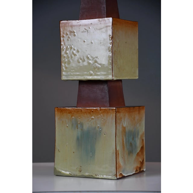 Beige Sculptural Ceramic Table Lamp, 1960s For Sale - Image 8 of 13