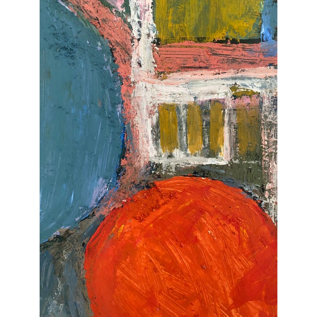 Rosenthal Relocation Super Sale! Colorful Abstract Oil Painting on Paper by Martin Rosenthal For Sale - Image 4 of 7