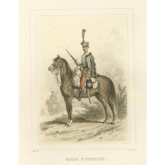 Napoleonic Cavalry Uniforms – Honor Guard, Dutch and Polish Lancers, 1859 This dramatic set of three hand-colored...