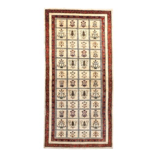 1990s Vintage Handmade Persian Nomadic Zollanvari Gallery Rug For Sale