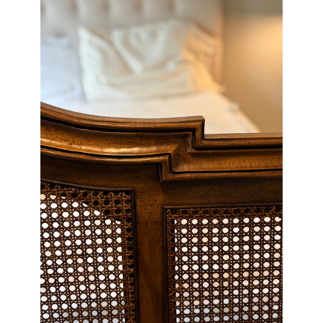 Vintage Century Furniture Claridge Collection Woven Cane Queen Headboard by Raymond Sobota For Sale In Washington DC - Image 6 of 17
