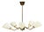 Swedish Modern, Pendant Light, Opaline Glass, Brass, Sweden, 1940s For Sale
