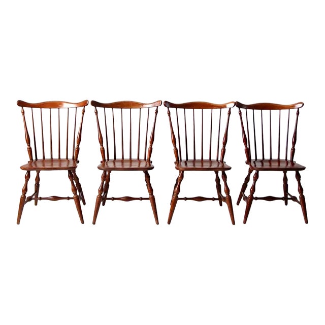Mid-Century Windsor Dining Chairs Set of 4 For Sale