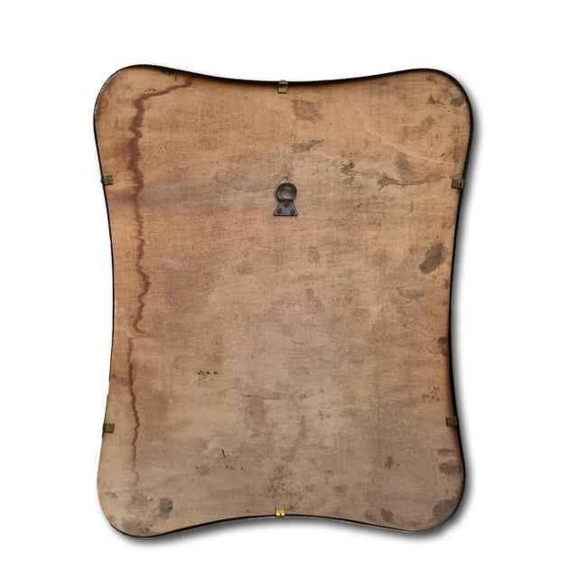 Metal Italian Brass Wall Mirror by Gio Ponti, 1960s For Sale - Image 7 of 9