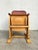 1960s East German single theatre chair, beach wood chair with a flip down seat & velvet like burgundy back rest. In very...