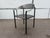 Attributed Artelano Black Leather Arm Side Chair, Italy 1980s For Sale - Image 9 of 14