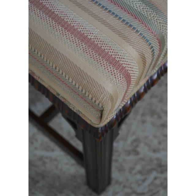 Drexel Heritage Drexel Heritage Mahogany Chippendale Style Window Bench For Sale - Image 4 of 15