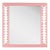 Fleur Home Audubon Spruce Square Mirror in Pink Punch, 24x24 For Sale