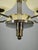 Art Deco Nickel Chandelier with Champagne Glass Shades, 1930s For Sale - Image 9 of 15