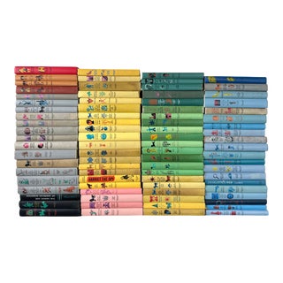 Vintage Rainbow Children's Classic Book Junior Deluxe Edtions - 82 Book Collection - Bright Library For Sale