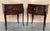 1950s Early 20th Century Art Deco Italian Bedside Tables in Mahogany, 1950s, Set of 2 For Sale - Image 5 of 14