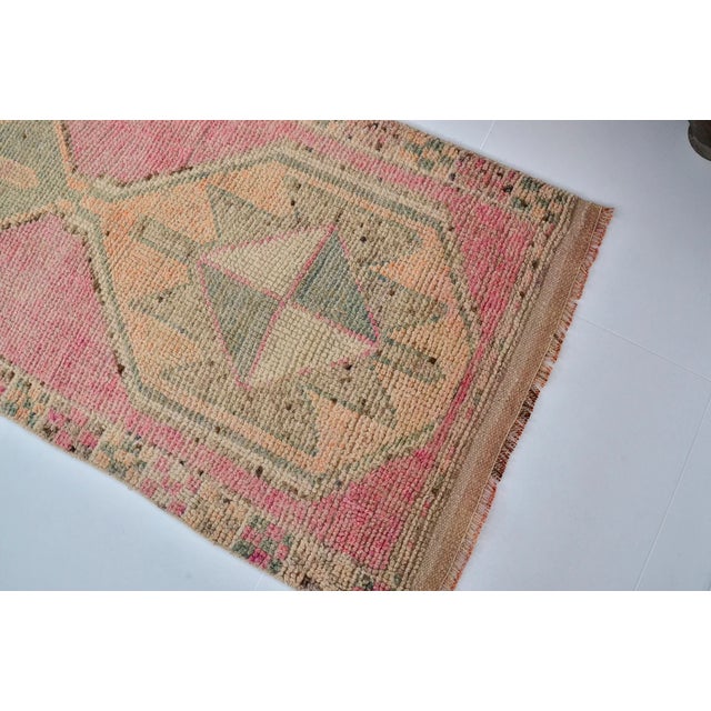 Tan Vintage Anatolian Wool Runner For Sale - Image 8 of 11