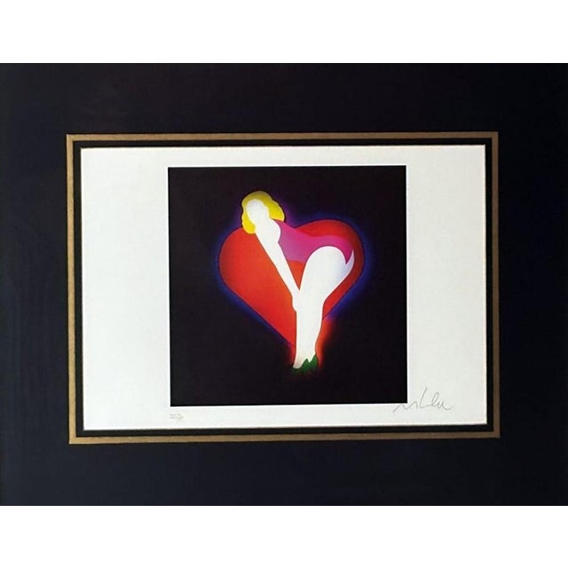 The frame housing this color silkscreen on paper by Marco Lodola was recently crafted by a master Florentine artisan. The...