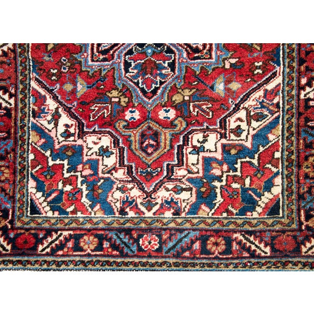 Early 20th Century Persian Heriz Rug For Sale - Image 13 of 15