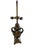 Vintage Rose Petal Tiffany Style Table Lamp With Brass Base For Sale - Image 14 of 16