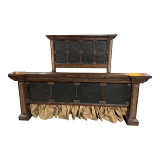 Mahogany and Bronze King Bed – Hand Crafted Bed For Sale