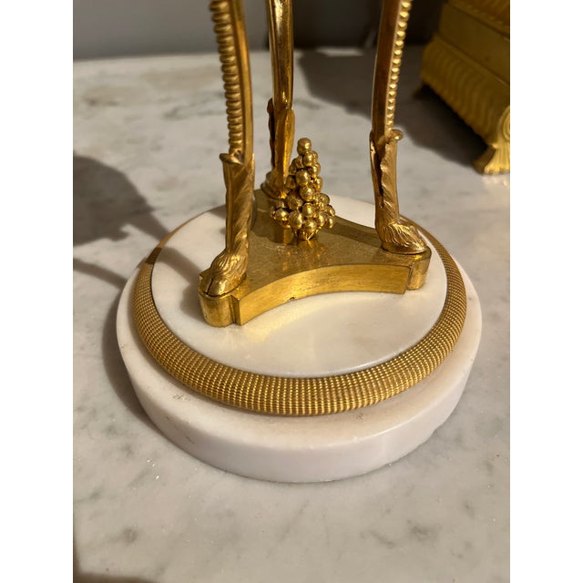 18th Century 18th Century Pair Louis XVI Ormolu & Marble Candelabras For Sale - Image 5 of 7