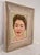 An exceptional mid-century modern female portrait painting on board, signed by the artist Jean Coulls in the lower right...